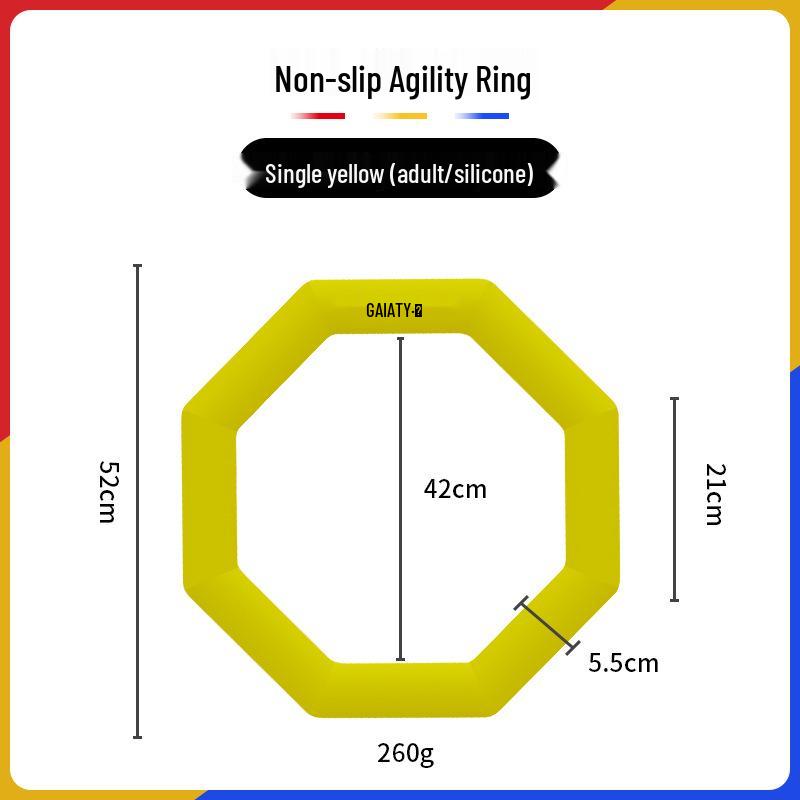 Octagonal Silicone Agility Training Rings for Multi-Sport Footwork