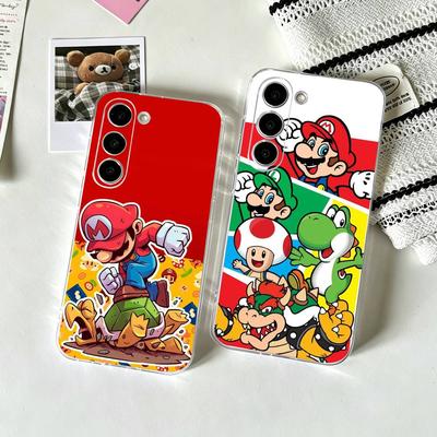 Husa de telefon desen animat S-Super M-MarioS Bros Pentru SamsungA10,12,20,21S,30,31,40,50,51,52,70,71 Capac Transparent