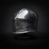 Sugarloaf Helmet with Stand 14th Century Crusader Knight Armor Medieval Visored Helmet with Steel Cross LARP SCA Reenactment Gift