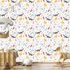Colorful Dinosaurs Clouds Wallpaper for Living Room and Bedroom 50x1000