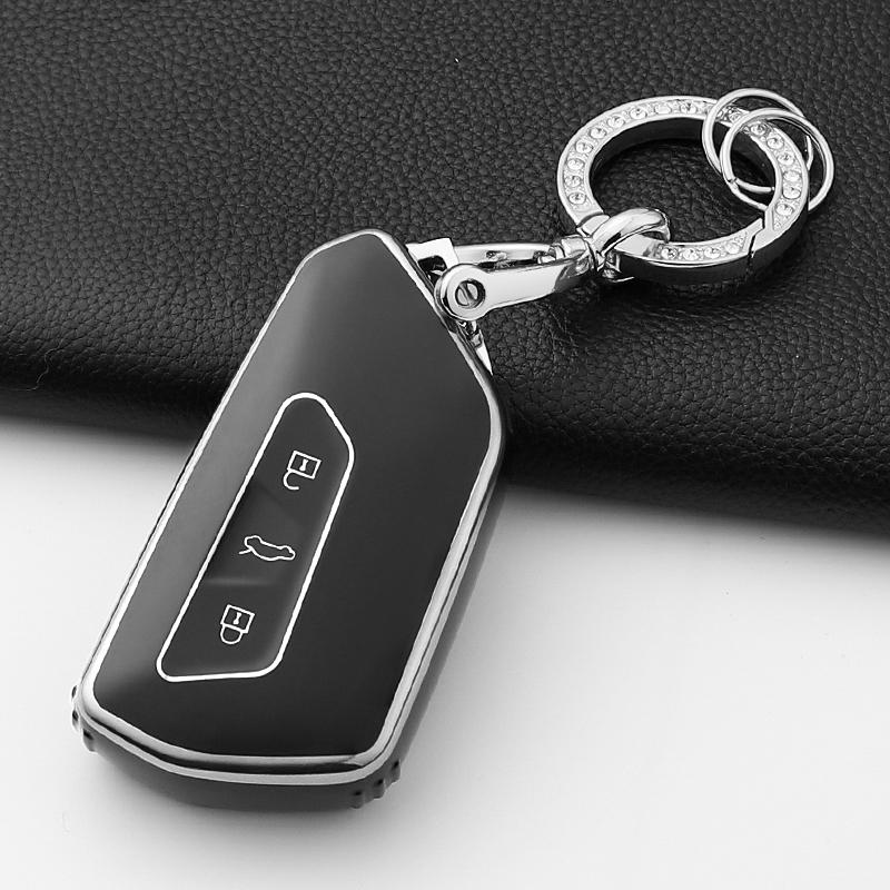 Fashion Tpu Car Key Case Cover Shell Fob For Vw Volkswagen Golf 8  Skoda Octavia A8  Seat Leon Mk4 Holder Accessories