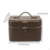 DoubleLayer Cosmetic Case doubleCompartment Makeup Organizer with Handle TravelFriendly TwoTier