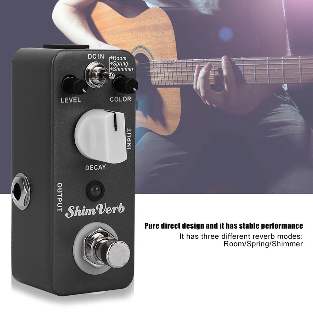 All metal Housing Three Reverb Modes Reverb Distortion Pedal Electric Guitar Accessories