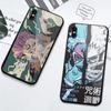 Cartoon Anime Jujutsu Kaisen Phone Case For IPhone 13 12 11 XS X 8 7 6 Plus Mini Pro Max SE 2022 Black PC TPU Glass Phone Cover