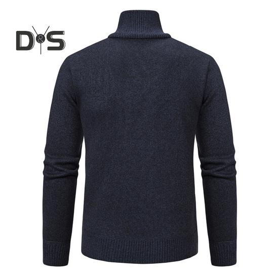 Podzim Zima Muži Svetr Zip Stojáček Límec Dlouhé Rukávy Pletený Pulovr s kapsou na hrudi Slim Fit Teplý Středně Délka Běžné Denní Top