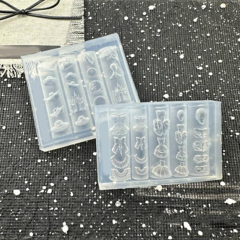Crystals Clear Silicone Mask Mould for Masquerade Parties and Nail Art Designs