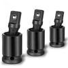 3-delige universele kogelgewricht-dop, impact draaibare dopset, 1/4-inch, 3/8-inch, 1/2-inch aandrijfset