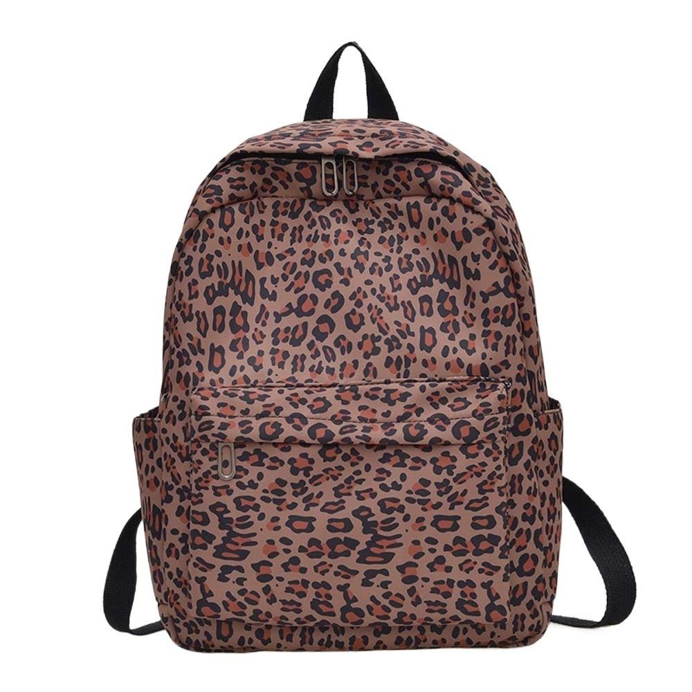 Nylonowa torba szkolna dla studentów Plecak dzienny Plecak o dużej pojemności Torba na laptop Plecak z nadrukiem lamparta Podróżny