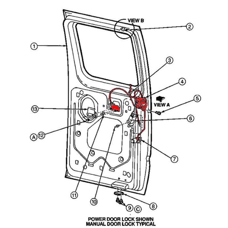 Rear Right Cargo Door Latches Assembly with Cable Rod for Vehicle 6C2Z15431A02AA C2Z15431A02AA Lock Latches Actuator