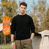 Men's Plush Lined Round Neck Knit Sweater
