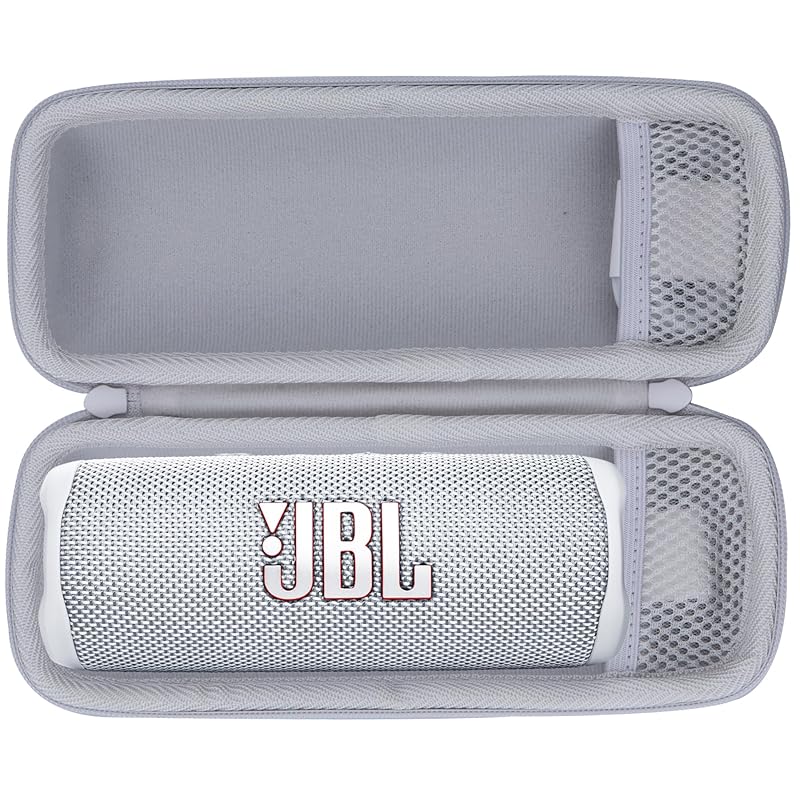 

Lebakort Flip compatible with storage case 7 Flip 6 5 4 waterproof portable bluetooth wireless speaker (off white case)