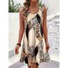 Women's Vintage Pattern Printed Sleeveless Round Neck Dress Loose Soft and Comfortable Plus Size Dress