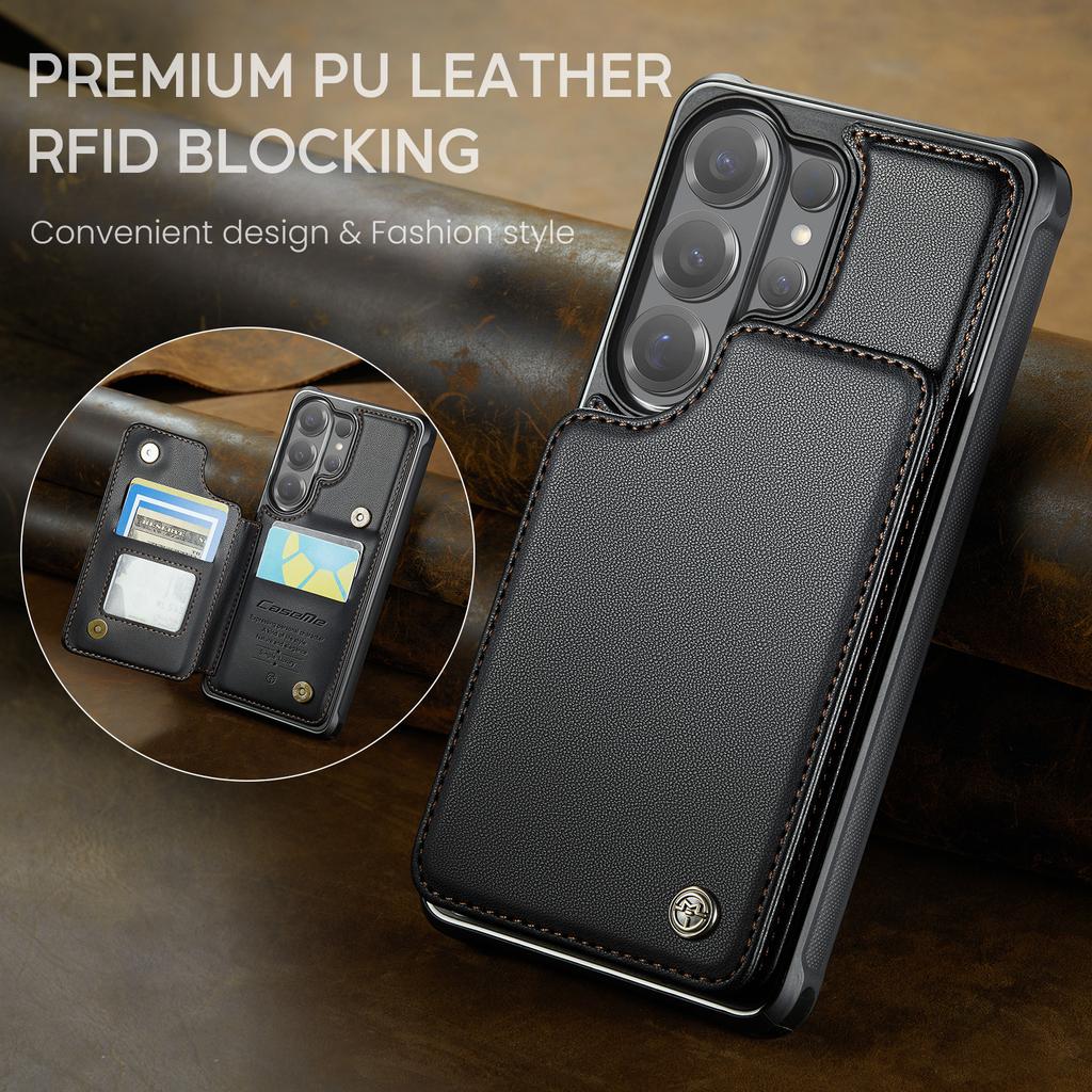 For Samsung Galaxy S26 Ultra 5G Premium Leather Card Case Magnetic Wallet Back Etui Samsung S26 Plus Phone S 26 Pro RFID Cover