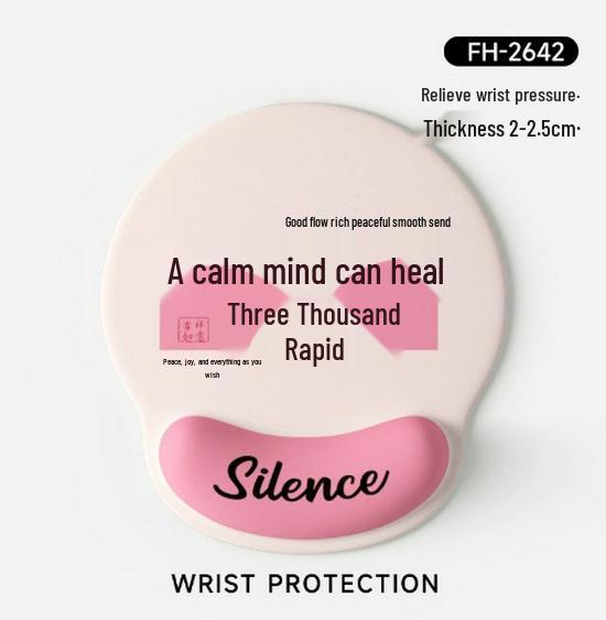 Creative Non-Slip Wrist Rest Mouse Pad for Women - Smooth Office Desktop Wrist Support