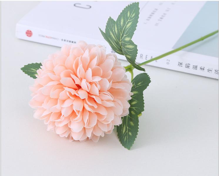 5pcs/lots Artificial Table Tennis Chrysanthemum Dandelion Fake Flower Branch Wedding Bouquet Home Living Room Garden Plant Decor