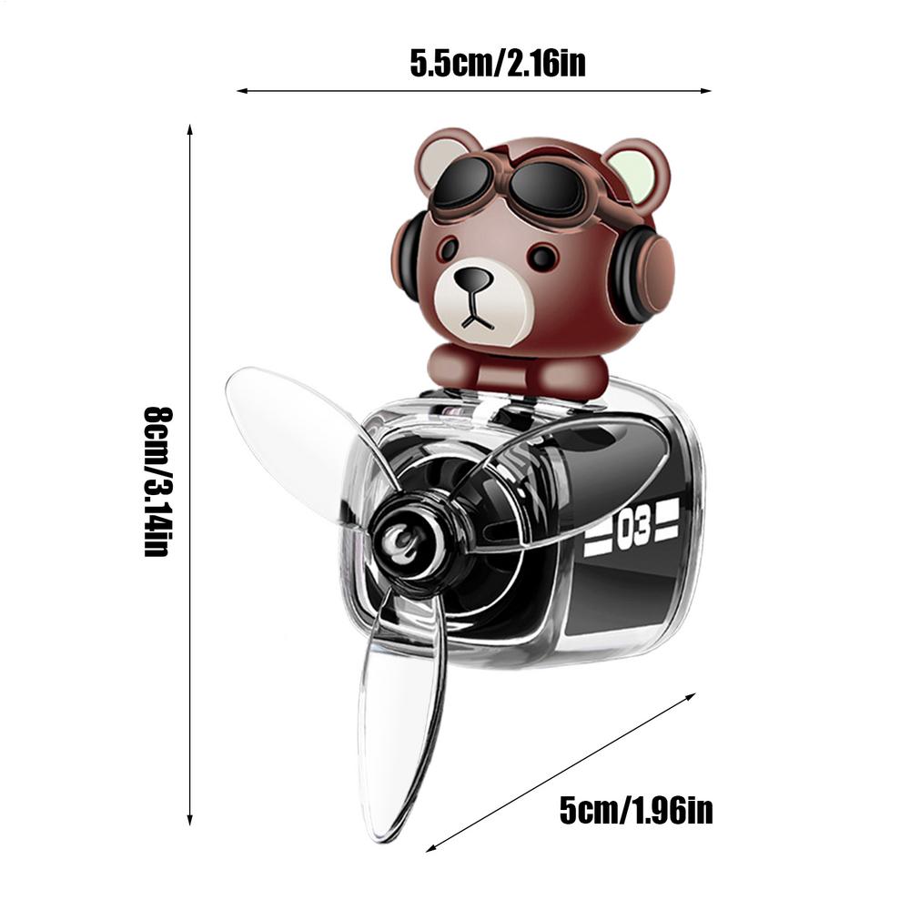 Cartoon Bear Airplane Car Vent Air Freshener Long Lasting Perfume Fragrance Automotive Refresher Diffuser Aromatherapy Ornament