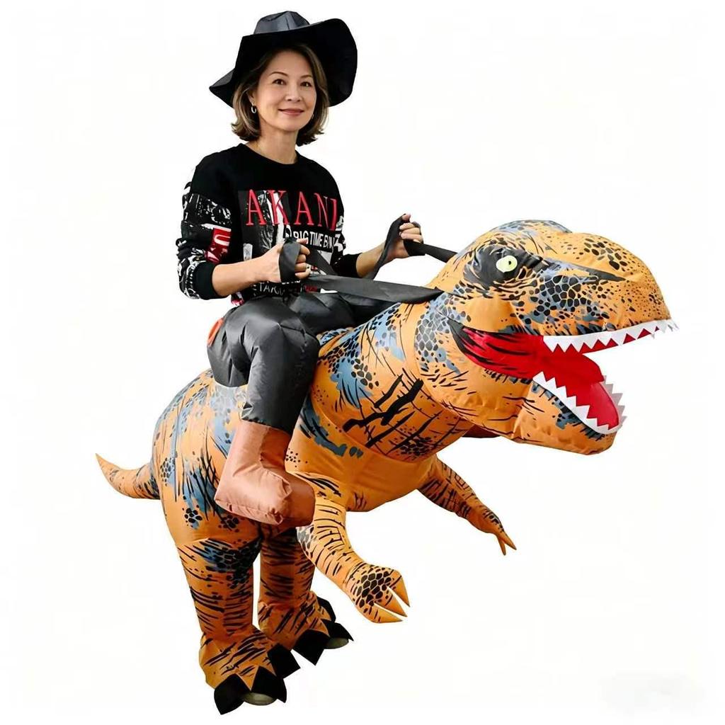 Aufblasbares Dinosaurier-Fahrradkostüm – Lustige Requisite für Partys & Cosplay