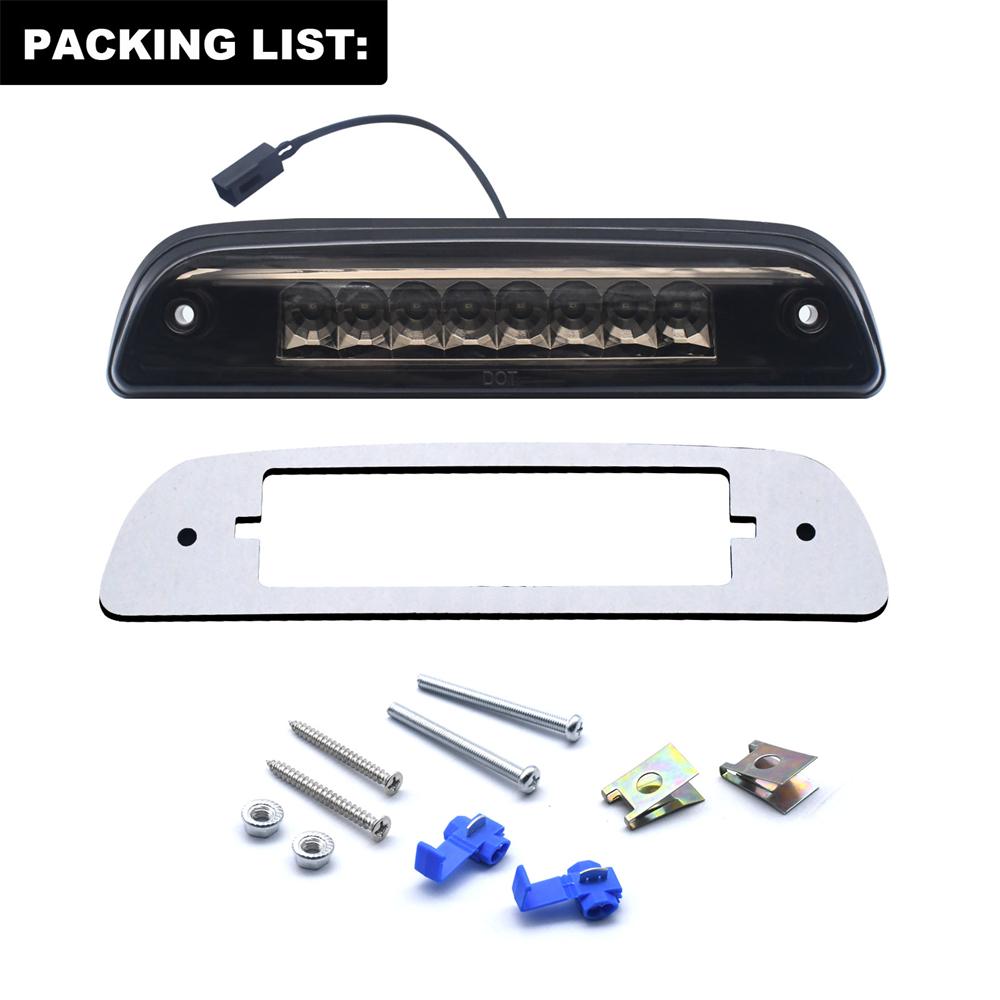 LED Third Brake Light Car Black High Mount Stop Light Rear Tail Cargo Stop Lamp For 1995-2015 TOYOTA TACOMA PICK-UP Smoke Lens