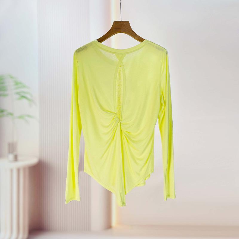 Women's Loose Tencel Long-Sleeve Tee: Soft, Skin-Friendly, and Comfortable for Spring, Summer, Autumn