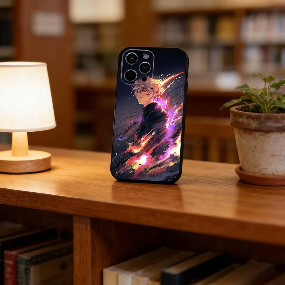 Gabimaru Phone Case For iPhone 17,16,15,14,13,12,11 Plus,Pro Max,XS,Soft Silicone Black Cover
