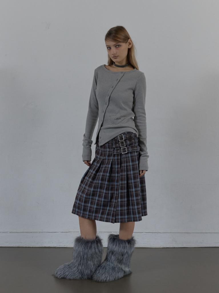 SETUP-EXE Star Button Top / Melange Gray