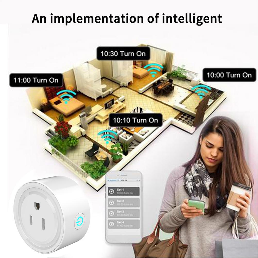 WiFi Smart Socket US/EU Plug Time Control High Temperature Resistance Remote Timing Socket Power Adapter APP Remote Control