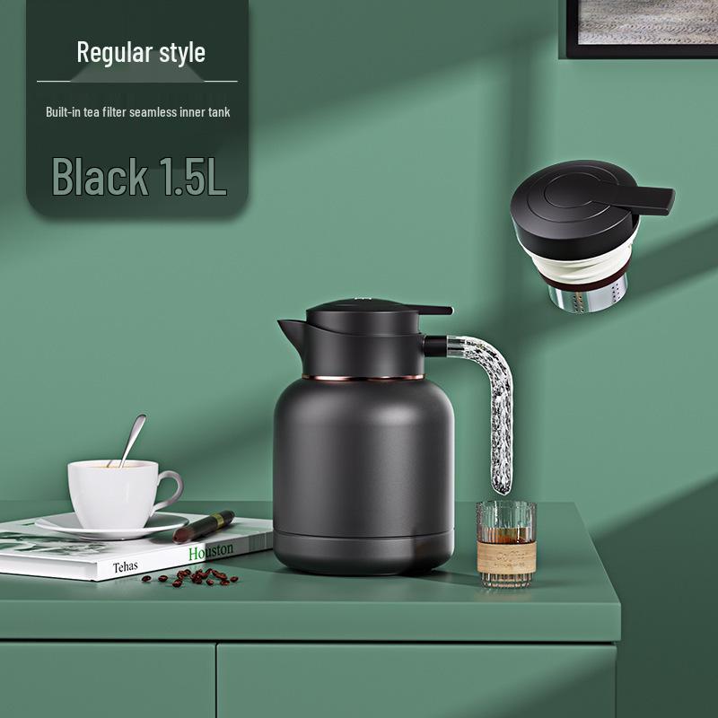 304 Stainless Steel Insulated Kettle with Intelligent Temperature Display - Household Stewing Tea Pot, Commemorative Business Souvenir.