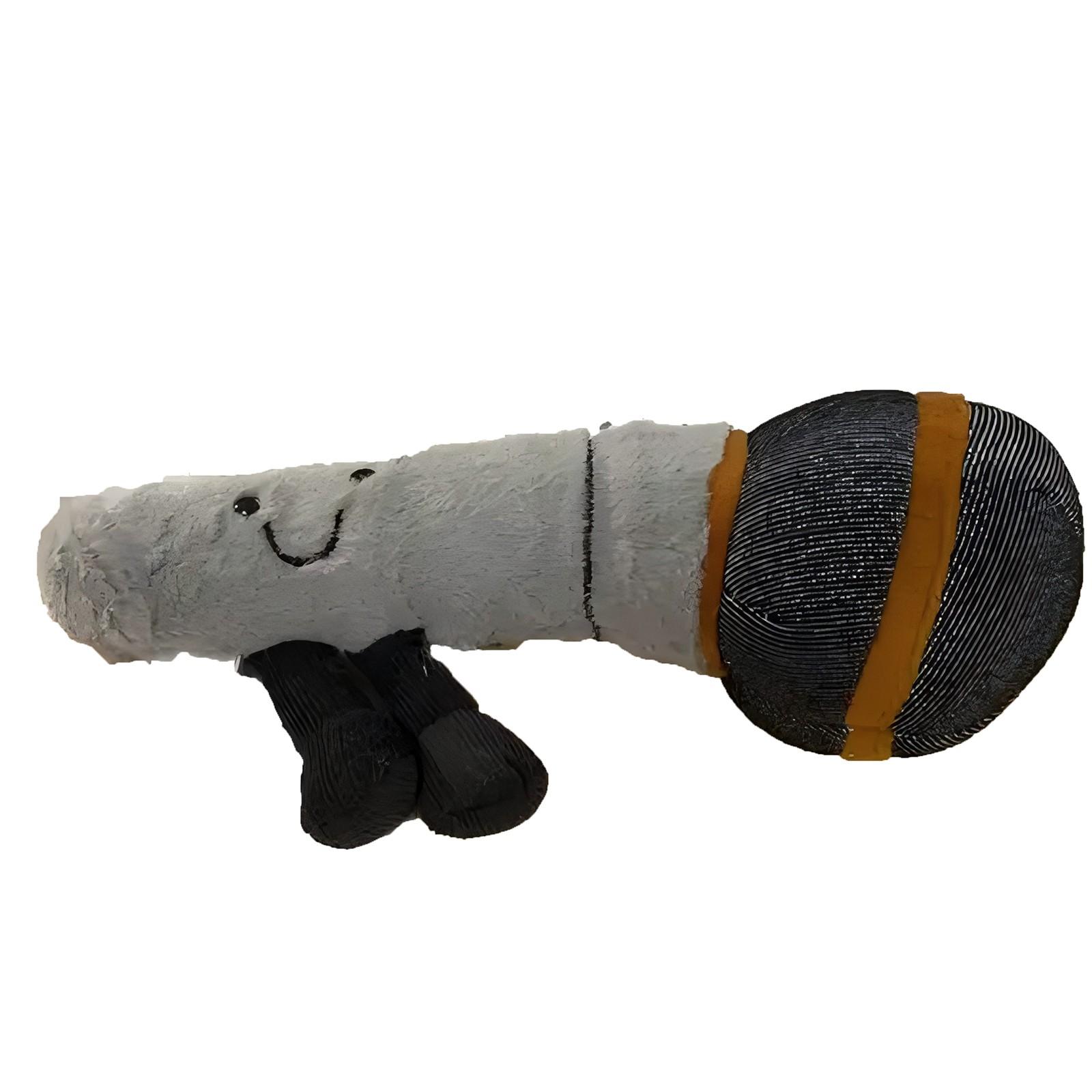 

Забавная плюшевая кукла-микрофон, детский игрушечный компаньон, подарок на день рождения One Size серый