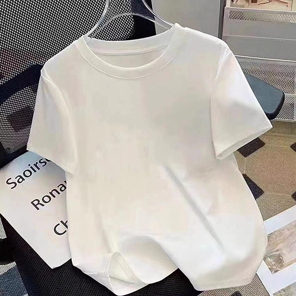 VEZFAA Damenmode Casual Sommer Frühling Kurzarm O-Ausschnitt Blusen & Hemden