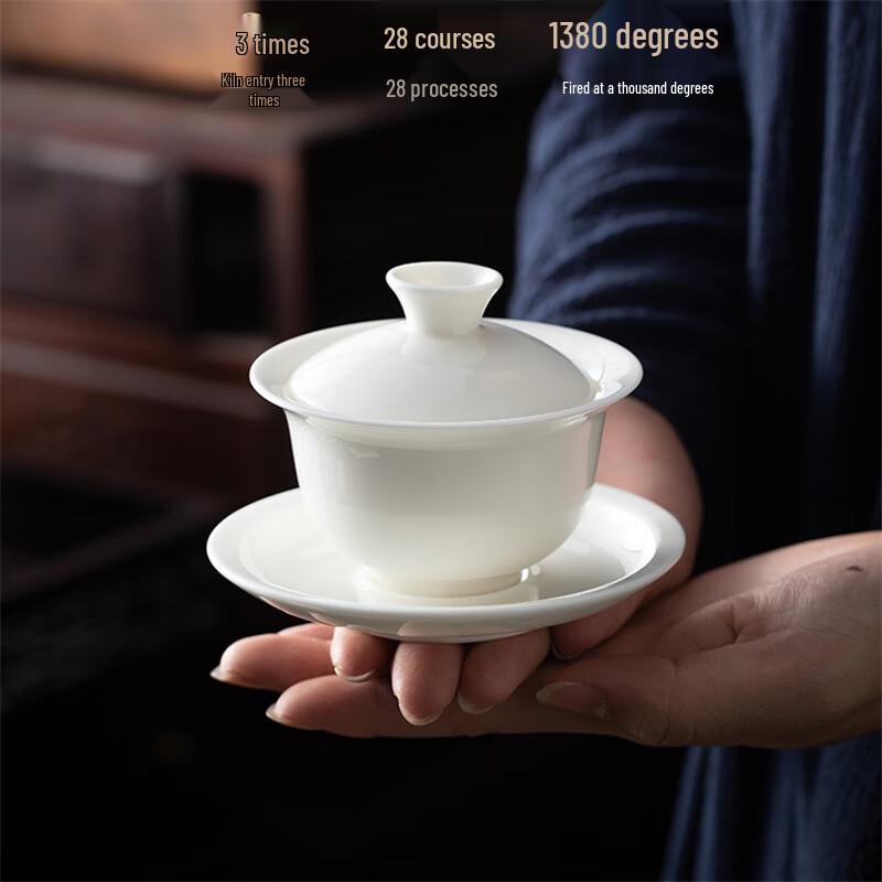 Simeitang Jingdezhen Thin-Bodied Ceramic Gaiwan