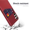 For Samsung Galaxy S25+ Case PU Leather Card Slot Cloth Texture Hard PC Phone Cover