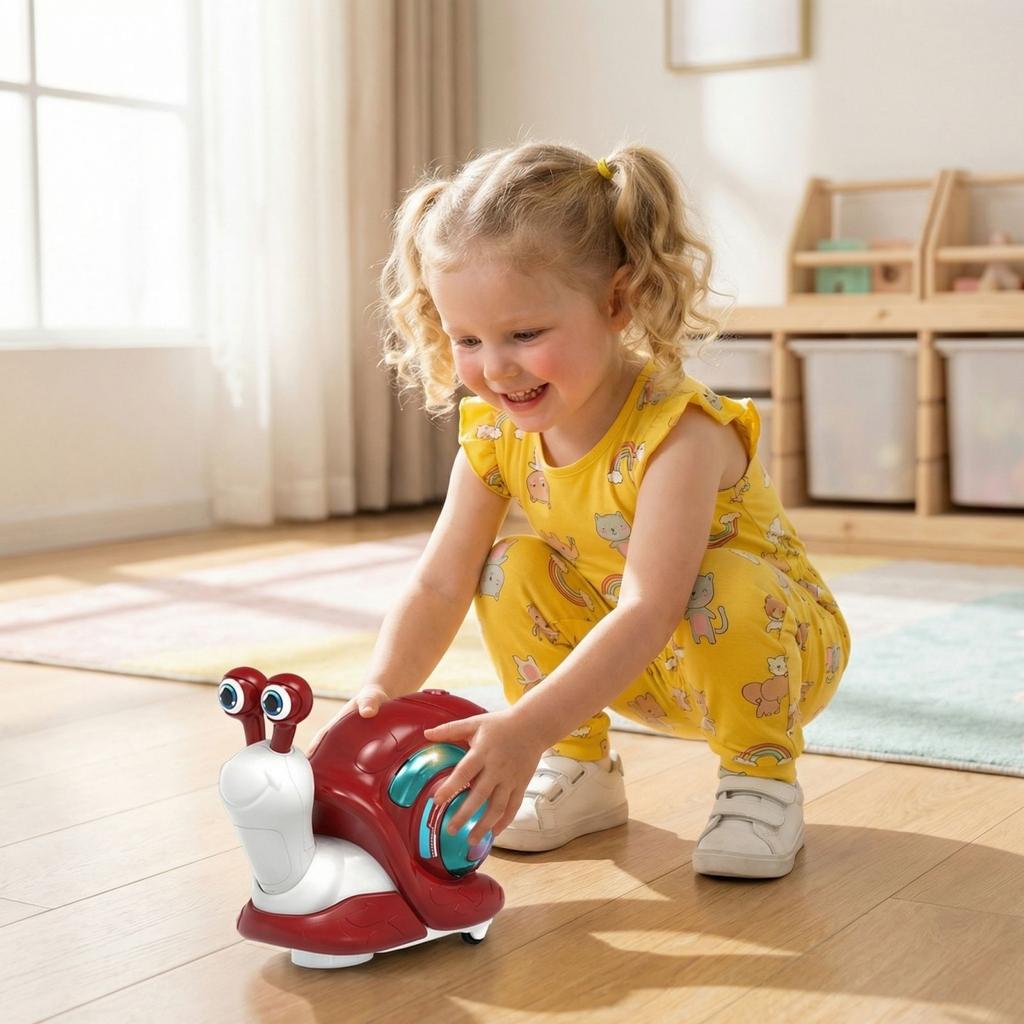 Electric Omnidirectional Crawling Toy With Lights And Spray Function For Children