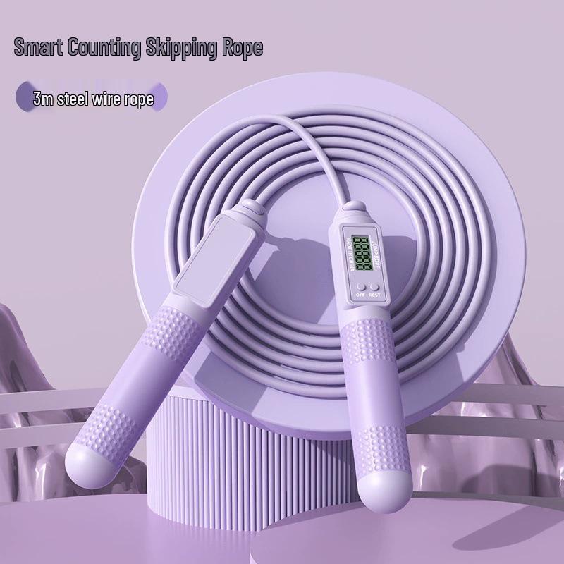 Smart Two-Way Weighted Jump Rope with Steel Wire for Home Exercise