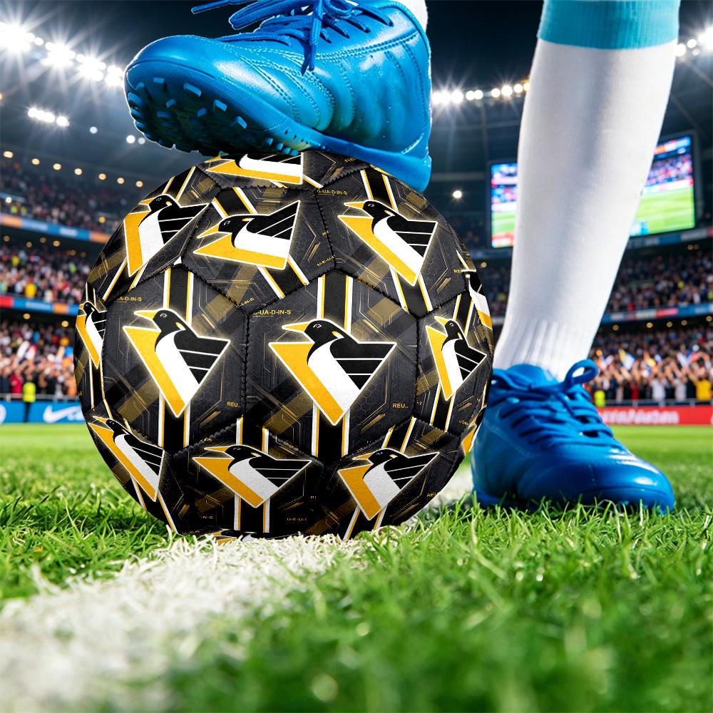 Pittsburgh Penguins Size 5 Sports Training Ball Shock Absorbing Durable Ball For Match Daily Practice Outdoor Activities