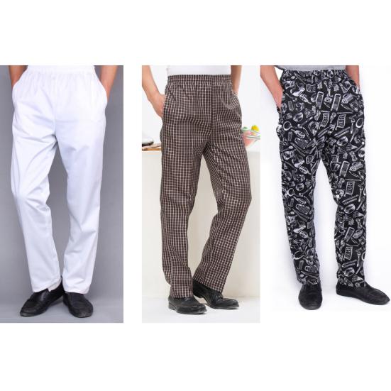 Pantalon Long de Travail pour Homme à Rayures Plaid Imprimé Chili Hôtel Restaurant Cuisine Chef