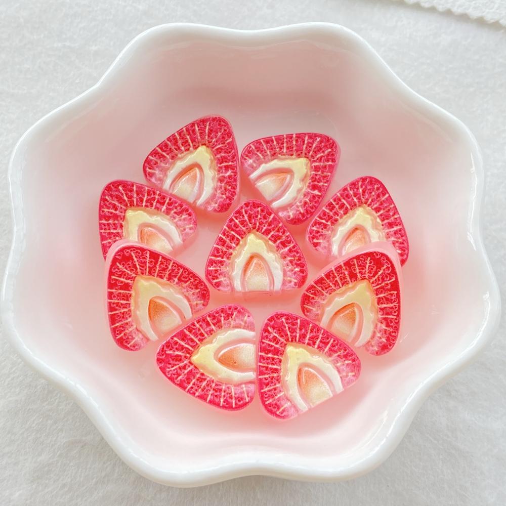 

20pcs Resin Mixed Fruits Strawberry, Lemon, Watermelon - For Scrapbooking, Wedding Decor & DIY Jewelry Making Accessories
