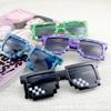 Ochelari de Soare Pixelați Mozaic Pătrat Stil Anime - Rame Rectangulare la Modă