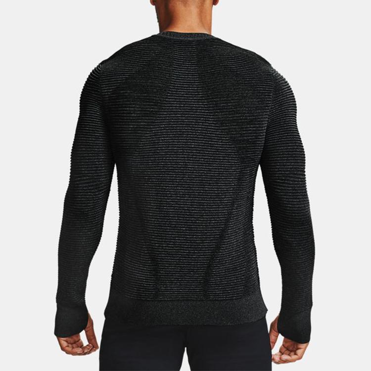 Under Armour IntelliKnit Phantom 2.0 Seamless Crew Neck Long Sleeve Fitness Top Men Tops Black 1354397-003