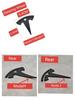 ABS Coverable Front Logo Rear Logo Steering Wheel Badge for Tesla Model 3 Y Carbon Fiber Label Car Accessories Personalization