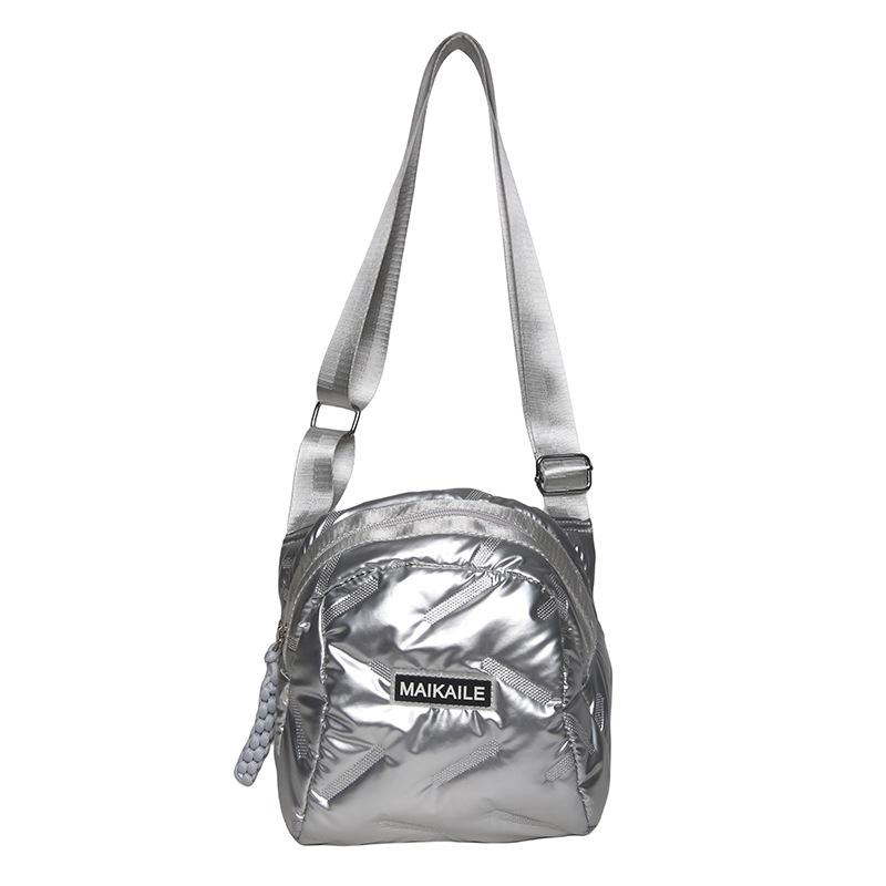 Fashionable New Autumn and Winter Down Shell Bag Diamond Space Cotton Jacket Backpack One-shoulder Crossbody Bag