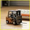 New 1/64 Remote-Controlled Alloy Forklift Engineering Vehicle Tabletop Toys Model Collection Birthday Gift For Girls Boys