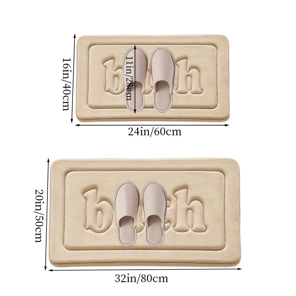 

1 шт., губчатый тисненый коврик для ванной, водонепроницаемый декоративный коврик 400MMx600MM светло-желтого