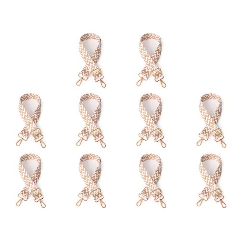 

Нейлоновый ремень через плечо, мягкий женский широкий ремень для сумки-цепочки, ремень для сумки (Хаки +Белый)