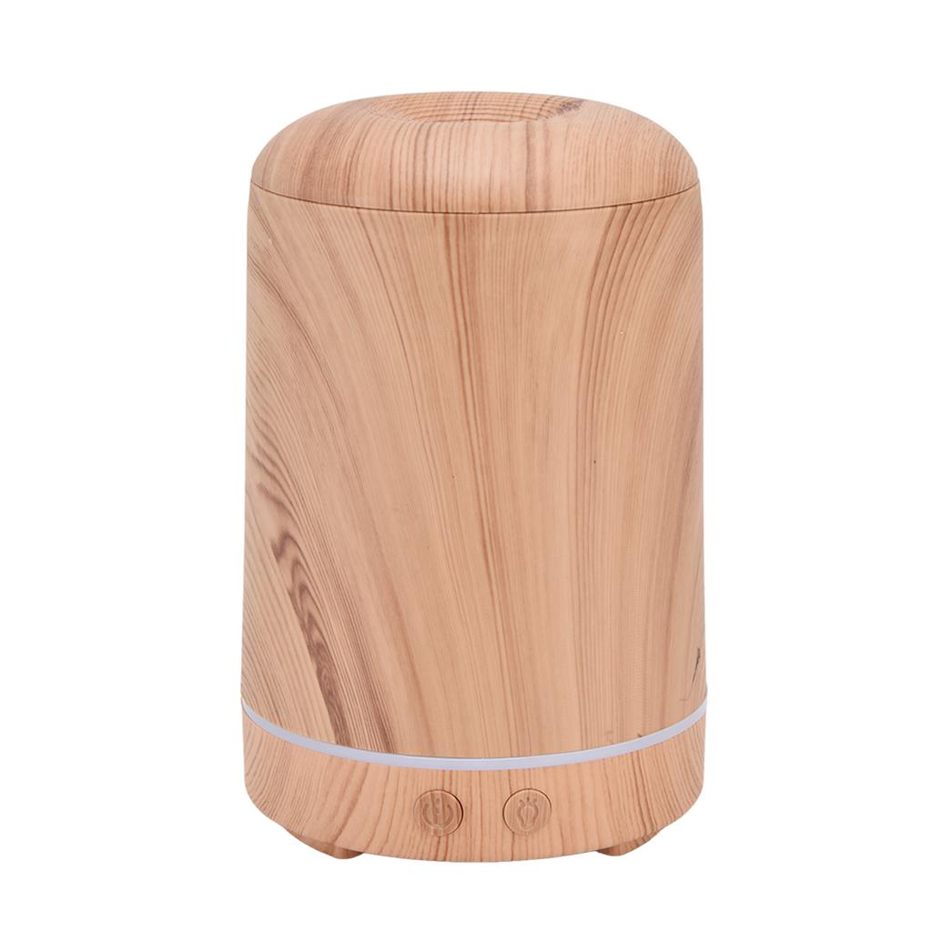 200ml Zvlhčovač s dřevěnou texturou Aroma zvlhčovač vzduchu Napájení přes USB Zvlhčovač s nočním světlem do ložnice