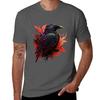 Autumn Gothic Crow Raven Emblem Tshirt Sporty Breathable Short Sleeve Tshirt
