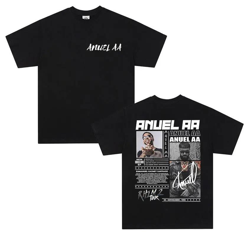 ANUEL AA Suitable for All Seasons New Model Personality Clothes Couples Unisex Oversized T-shirt High Quality Hot Product High-end Luxury