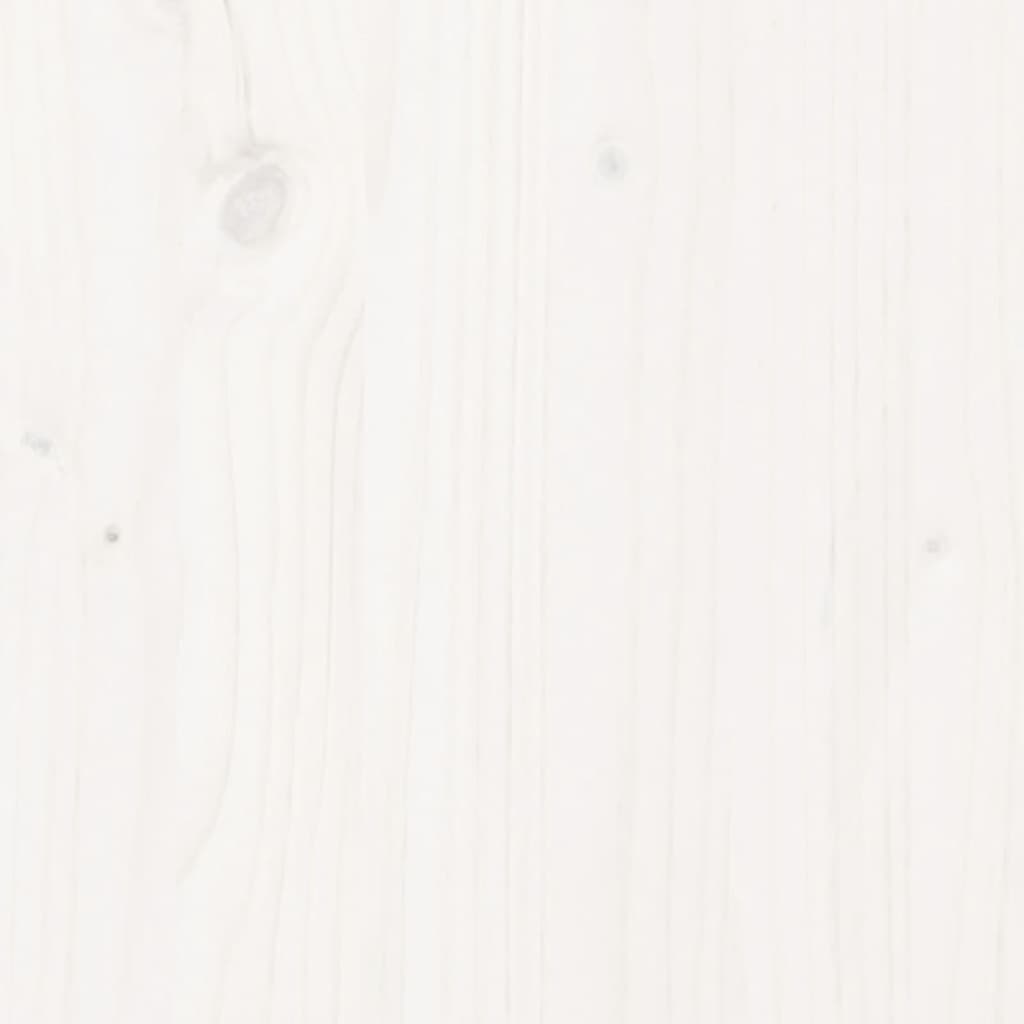 Solid Wood Bed without Mattress White 135 x 190 cm Pine Wood