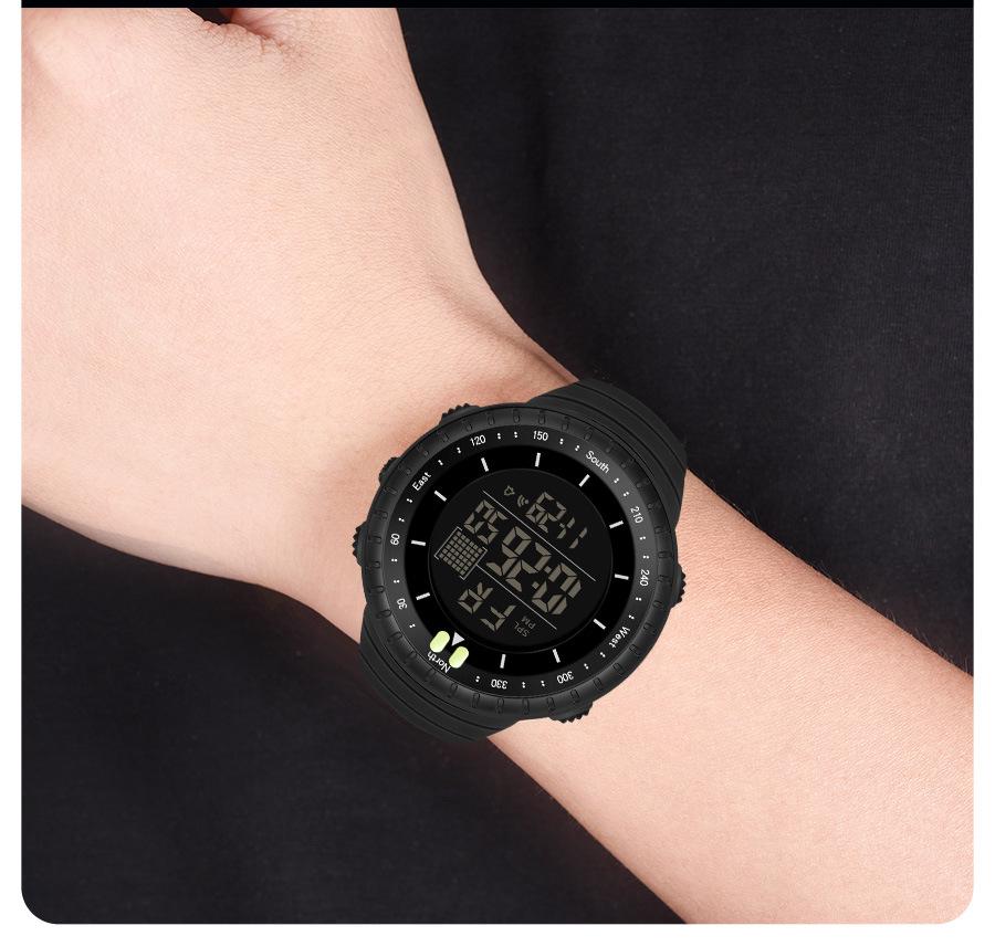 Men's Multifunctional Waterproof Sports Watch with Luminous Acrylic Screen for Outdoor Mountaineering