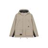Jackets Men's Khaki Hooded Moderate Workwear (Unisex) Jackets AMJ23320 DRI