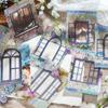 10 Pcs Vintage Window Frame Collage PET Stickers Pack DIY Diary Junk Journal Decoration Card Making Sticker Album Scrapbooking